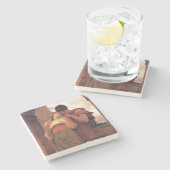 ブリス結婚ス（Frederic Leightonによる） ストーンコースター (横)