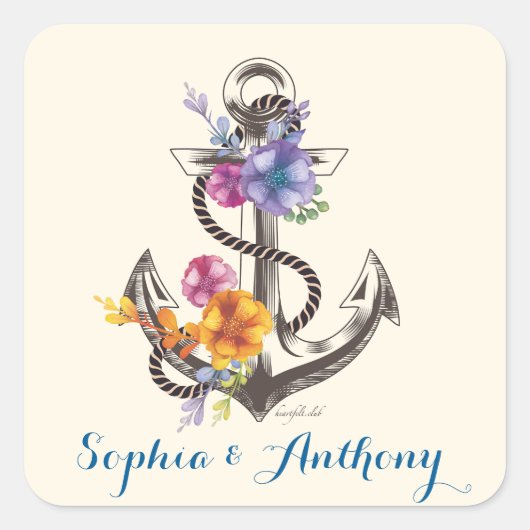 ブリス航海のステッカー スクエアシール (正面)