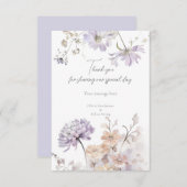 ブリス – 薄紫とラベンダーありがとう サンキューカード (正面/裏面)