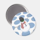 ブリズザ雪だるまドートホワイトマグネット マグネット (正面/裏面)