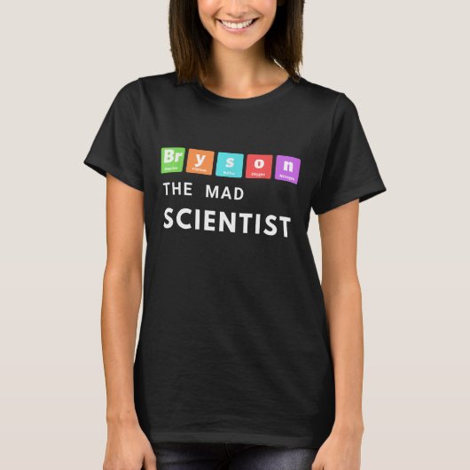 ブリソンデシャンボー不機嫌サイエンティスト周期表金 Tシャツ (正面)