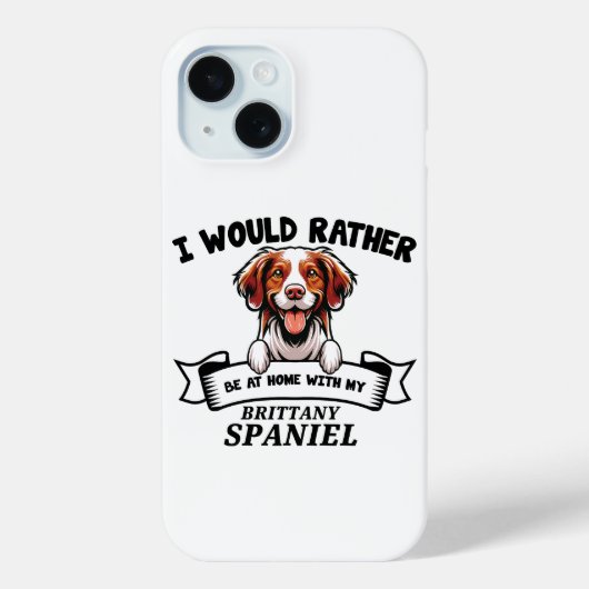 ブリタニおもしろいースパニエル犬犬 Case-Mate iPhoneケース (裏面)