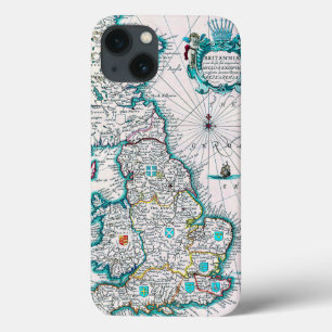 ブリタニアの非常に古いアンティークの地図 iPhone 13ケース
