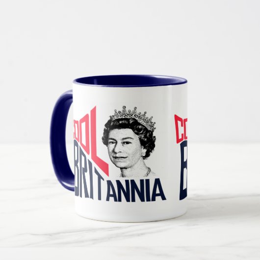 ブリタニアカッコいいクイーンエリザベス生まれHHH マグカップ (正面左)