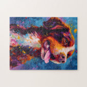 ブリタニカラフルー犬 ジグソーパズル (横)