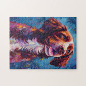ブリタニカラフルー犬 ジグソーパズル (横)