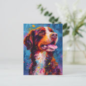 ブリタニカラフルー犬 ポストカード (スタンド正面)
