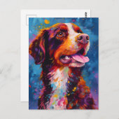 ブリタニカラフルー犬 ポストカード (正面/裏面)