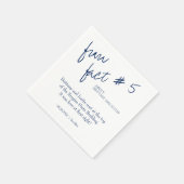 ブリタニシンプルーおもしろいネイビー結婚ブルー スタンダードカクテルナプキン (角)