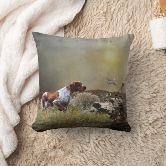 ブリタニフランスのー狩りパトリッジ、アート クッション (ブランケット)