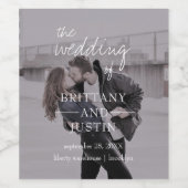 ブリタニモダンー写真白結婚書 ワインラベル (シングルラベル)