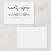 ブリタニモダンー書道結婚のウェブサイトRSVP エンクロージャーカード (正面/裏面)