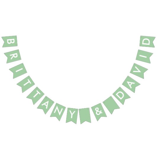 ブリタニーとデイビッドブライダルシャワーバナー バンティングフラッグ (全)