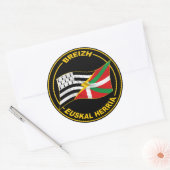 ブリタニーとバスクのステッカー ラウンドシール (封筒)