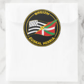 ブリタニーとバスクのステッカー ラウンドシール (バッグ)