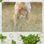 ブリタニーのスパニエル犬フランスの、ブリタニー、バードドッグ。 キッチンタオル (折り畳み)