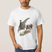 ブリタニーのスパニエル犬フランスの、ブリタニー、バードドッグ。 Tシャツ (正面)