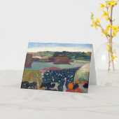 ブリタニーのヘイスタックス | ポール・ゴーギン カード (黄色い花)