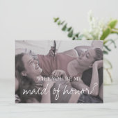 ブリタニーの写真台本が私のメイド・オブ・オーナー(花嫁付き添い人) 招待状 (スタンド正面)