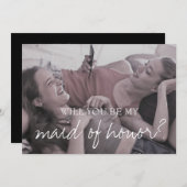 ブリタニーの写真台本が私のメイド・オブ・オーナー(花嫁付き添い人) 招待状 (正面/裏面)