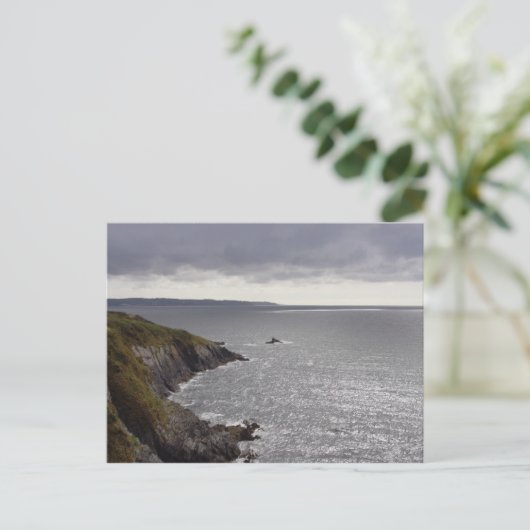 ブリタニーの海岸は嵐の後。 ポストカード (スタンド正面)
