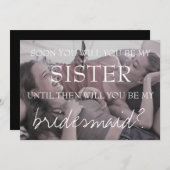 ブリタニーの義理の妹の写真が私の花嫁になる 招待状 (正面/裏面)