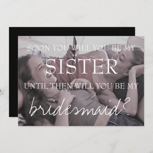 ブリタニーの義理の妹の写真が私の花嫁になる 招待状 (正面/裏面)