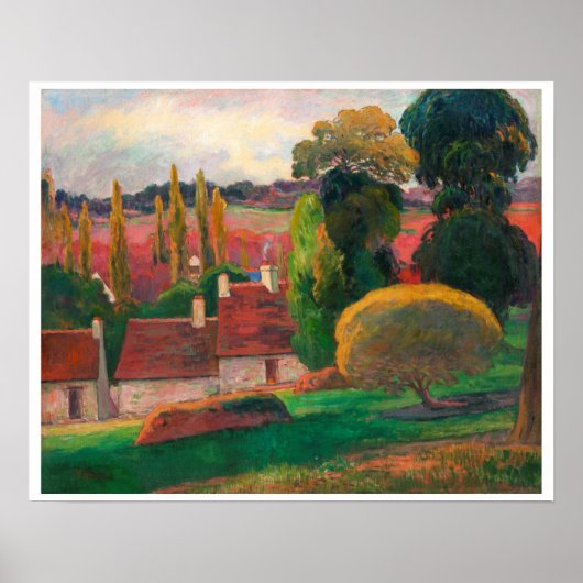 「ブリタニーの農場」ポール・ゴーギャンのポスター1894 ポスター (正面)
