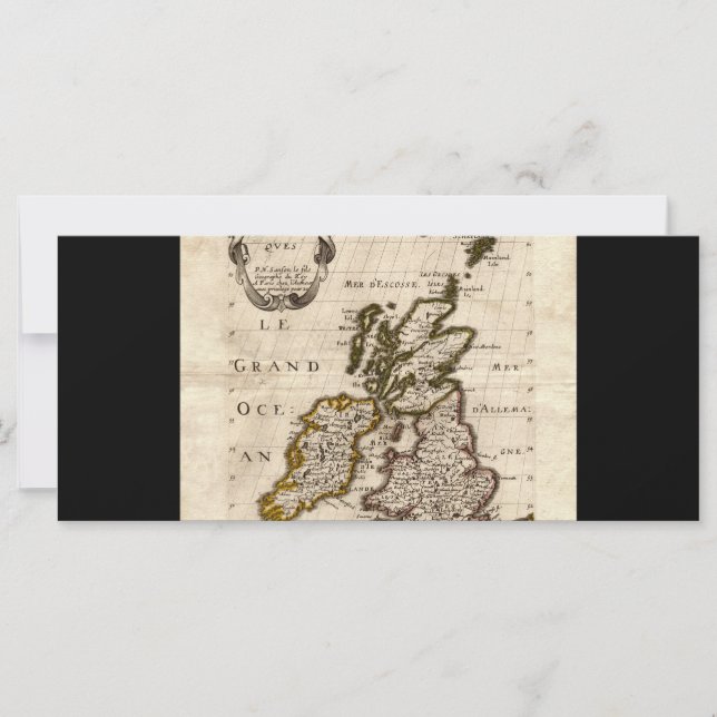 ブリタニーク島 – 1700ニコラス・フィルスサンソンの地図 (正面)