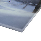 ブリタニースパニエル犬がそれを雪のクリスマスに許可 カッティングボード (角)