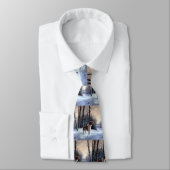 ブリタニースパニエル犬がそれを雪のクリスマスに許可 ネクタイ (タイ)