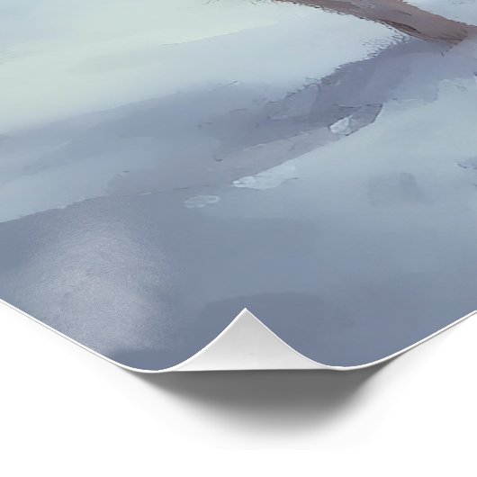 ブリタニースパニエル犬がそれを雪のクリスマスに許可 ポスター (コーナー)