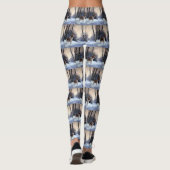 ブリタニースパニエル犬がそれを雪のクリスマスに許可 レギンス (裏面)