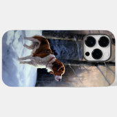 ブリタニースパニエル犬がそれを雪のクリスマスに許可 Case-Mate iPhoneケース (裏面 (横))