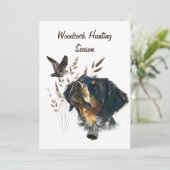 ブリタニースパニエル犬とウッドコック 招待状 (スタンド正面)