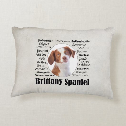 ブリタニースパニエル犬の特徴 アクセントクッション (裏面)