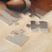 ブリタニースパニエル犬イン紅葉感謝祭アート ジグソーパズル (側面)