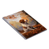 ブリタニースパニエル犬イン紅葉秋インスパイア ノートブック (右側)