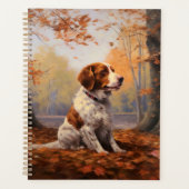 ブリタニースパニエル犬イン紅葉秋インスパイア プランナー手帳 (正面)