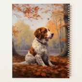 ブリタニースパニエル犬イン紅葉秋インスパイア プランナー手帳 (裏面)