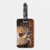 ブリタニースパニエル犬イン紅葉秋インスパイア ラゲッジタグ (裏面縦)