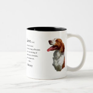 ブリタニースパニエル犬ギフト ツートーンマグカップ