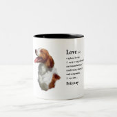 ブリタニースパニエル犬ギフト ツートーンマグカップ (中央)