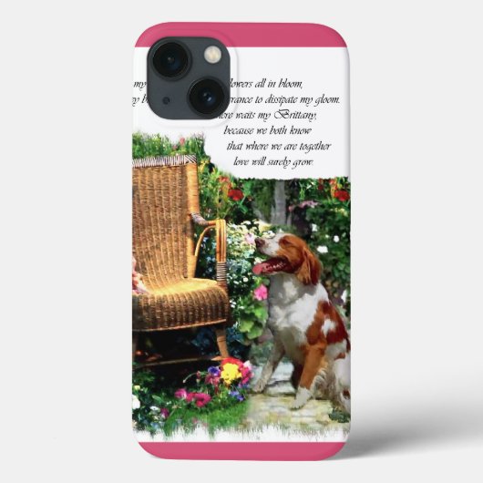 ブリタニースパニエル犬ギフト Case-Mate iPhoneケース (裏面)