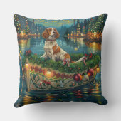 ブリタニースパニエル犬クリスマスフェスティバル航海 クッション (裏面)