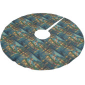 ブリタニースパニエル犬クリスマスフェスティバル航海 ブラッシュドポリエステルツリースカート (アングル)