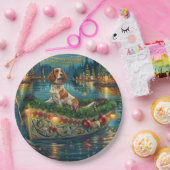 ブリタニースパニエル犬クリスマスフェスティバル航海 ペーパープレート (パーティー)