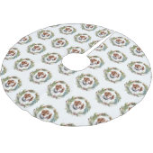 ブリタニースパニエル犬クリスマスリースフェスティバルカップ ブラッシュドポリエステルツリースカート (アングル)