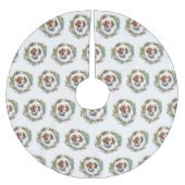 ブリタニースパニエル犬クリスマスリースフェスティバルカップ ブラッシュドポリエステルツリースカート (正面)