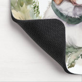 ブリタニースパニエル犬クリスマスリースフェスティバルカップ マウスパッド (コーナー)